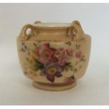 ROYAL WORCESTER: A stylish four handled vase with