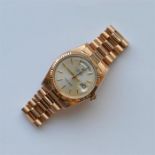 ROLEX: A rare 18 carat pink gold gent's Oyster Day