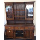 A large heavy fruit wood dresser with three drawer