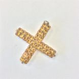 A good Georgian paste cross set in gold with loop