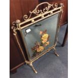 A brass and mirror mounted fire surround. Est. £20