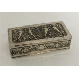 A small rectangular hinged top box decorated with