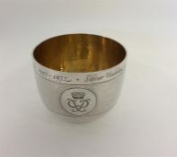 An unusual Coronation tumbler cup with gilt interi