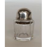 A small in-date Victorian tapering scent bottle wi