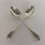 HESTER BATEMAN: A pair of bright cut tablespoons o