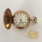 A lady's Waltham fob watch with white enamelled di