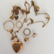 A collection of various gold mounted costume jewel