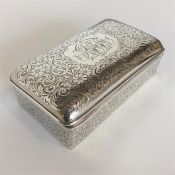 A rectangular Sterling engraved jewellery box deco