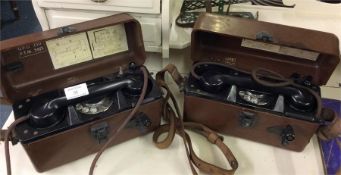 Two old GPO telephones.