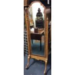 A large walnut dressing mirror.