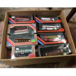 A large box containing Die-cast cars.