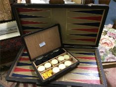 A good cased Backgammon set.