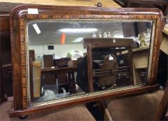 A good cross banded over mantle mirror.
