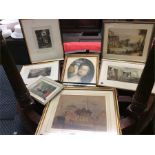 A collection of framed and glazed watercolours and
