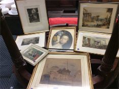 A collection of framed and glazed watercolours and