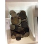 A box containing Continental silver and other coin