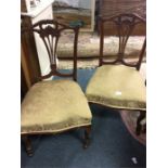 A pair of nursing chairs.