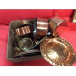 Copper saucepans, etc.