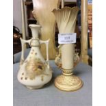 Two good decorated Royal Worcester vases.