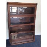 A large Globe Wernicke three stack bookcase of typ