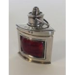 An unusual silver salt in the form of a port lamp