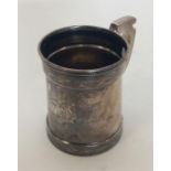 An American Sterling silver christening cup with ball dec