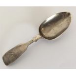 An Exeter silver fiddle pattern caddy spoon. 1842. By WRS