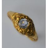 An Antique 18 carat gold keeper ring. Approx. 6.7