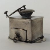 A Dutch silver coffee grinder. Punched: CA. Approx