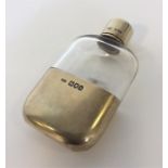 An attractive silver gilt lady's hip flask with sc