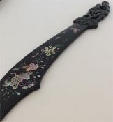 A large MOP inlaid paper knife decorated with flow