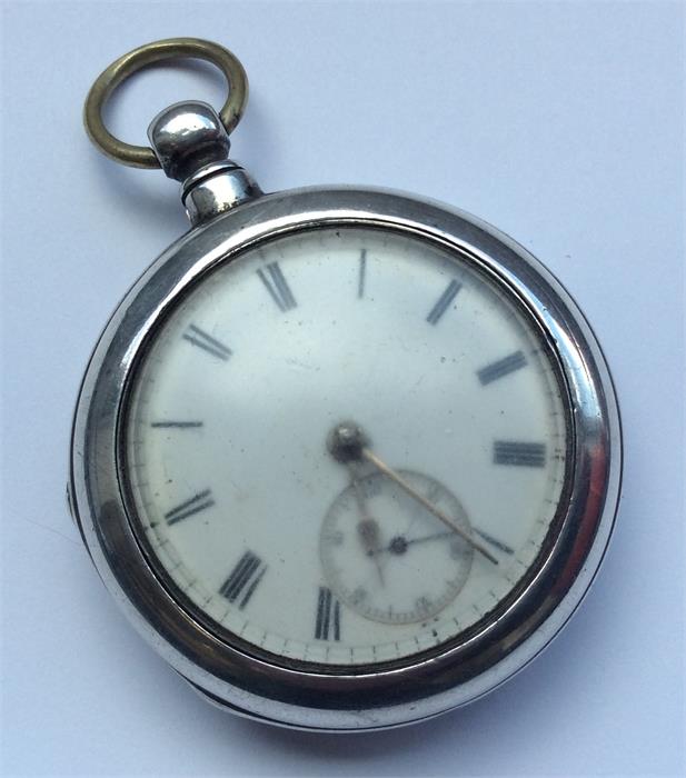 A gent's silver pair case pocket watch. By John Bl - Image 2 of 2