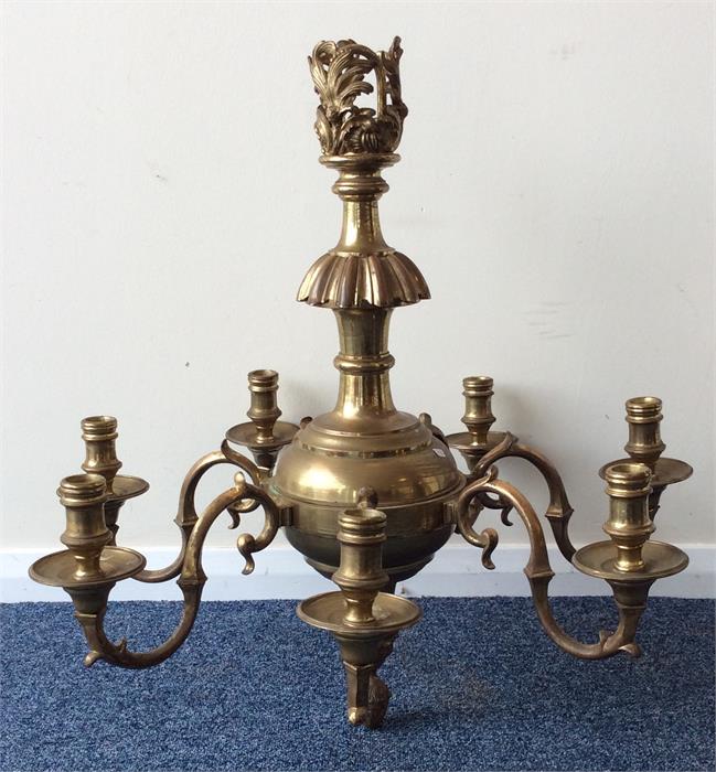 A large brass ceiling pendant. Approx. 4 cms high.