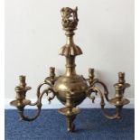 A large brass ceiling pendant. Approx. 4 cms high.