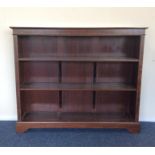 An Edwardian mahogany bookcase with string inlay o