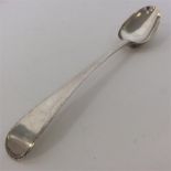 A large Hester Bateman silver spoon with bright cut rim.