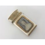 A good quality Antique ivory card case with cut co