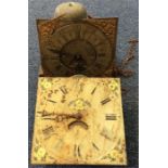 Two old grandfather clock movements. Est. £30 - £4