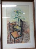 F C B CADELL: A framed and glazed still life with