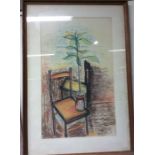 F C B CADELL: A framed and glazed still life with