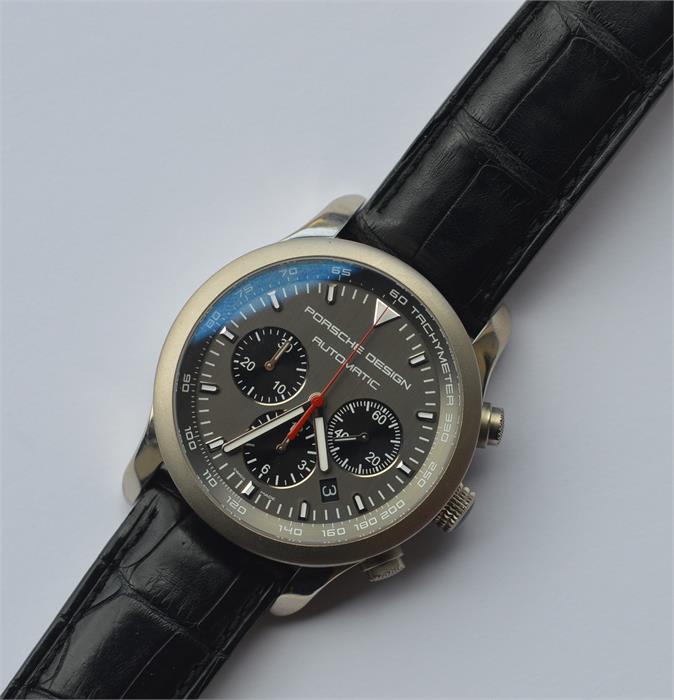 PORSCHE: An 18 carat white gold gent's Chronometer - Image 2 of 4