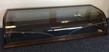A good mahogany cased bow fronted glass display ca