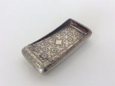 An Antique silver snuff box attractively decorated