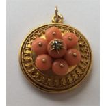 A good Victorian circular pendant with ball decora