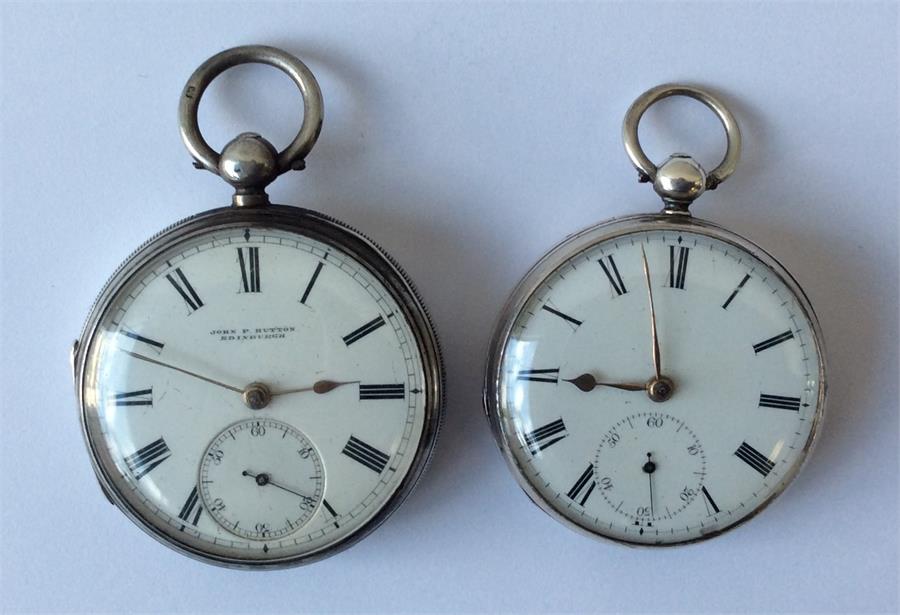 A gent's English lever pocket watch with white ena - Image 2 of 2