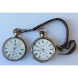 A gent's silver open face pocket watch together wi