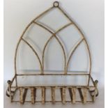 A painted cast iron hanging planter. Approx. 65 cm