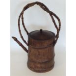 An Oriental bamboo effect teapot. Approx. 38 cms h