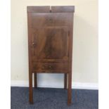A good Georgian mahogany hinged top commode with f