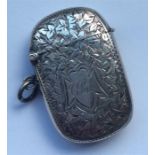 A good engraved silver vesta case decorated with f